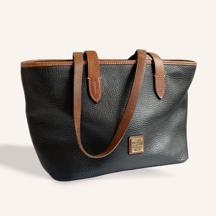 Dooney and burke pebbled leather tote bag