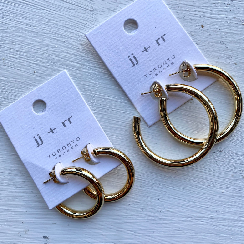 Small bold gold hoops