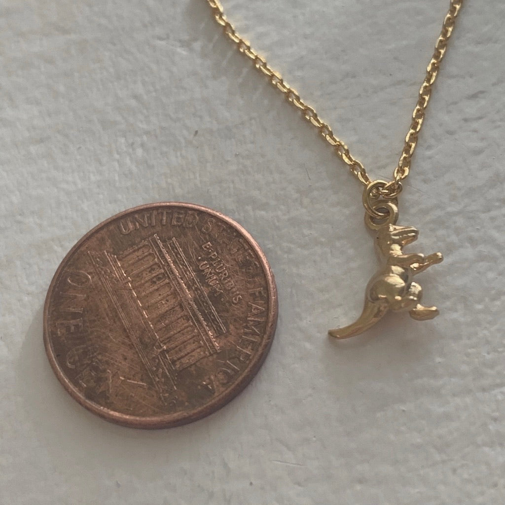 “Scotty” tiny T-Rex charm necklace
