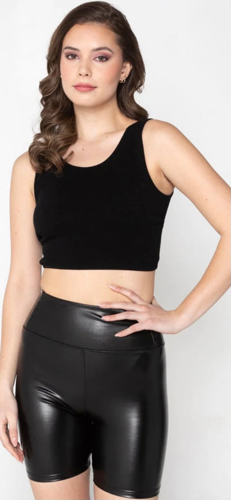 Twisted reversible bamboo crop top