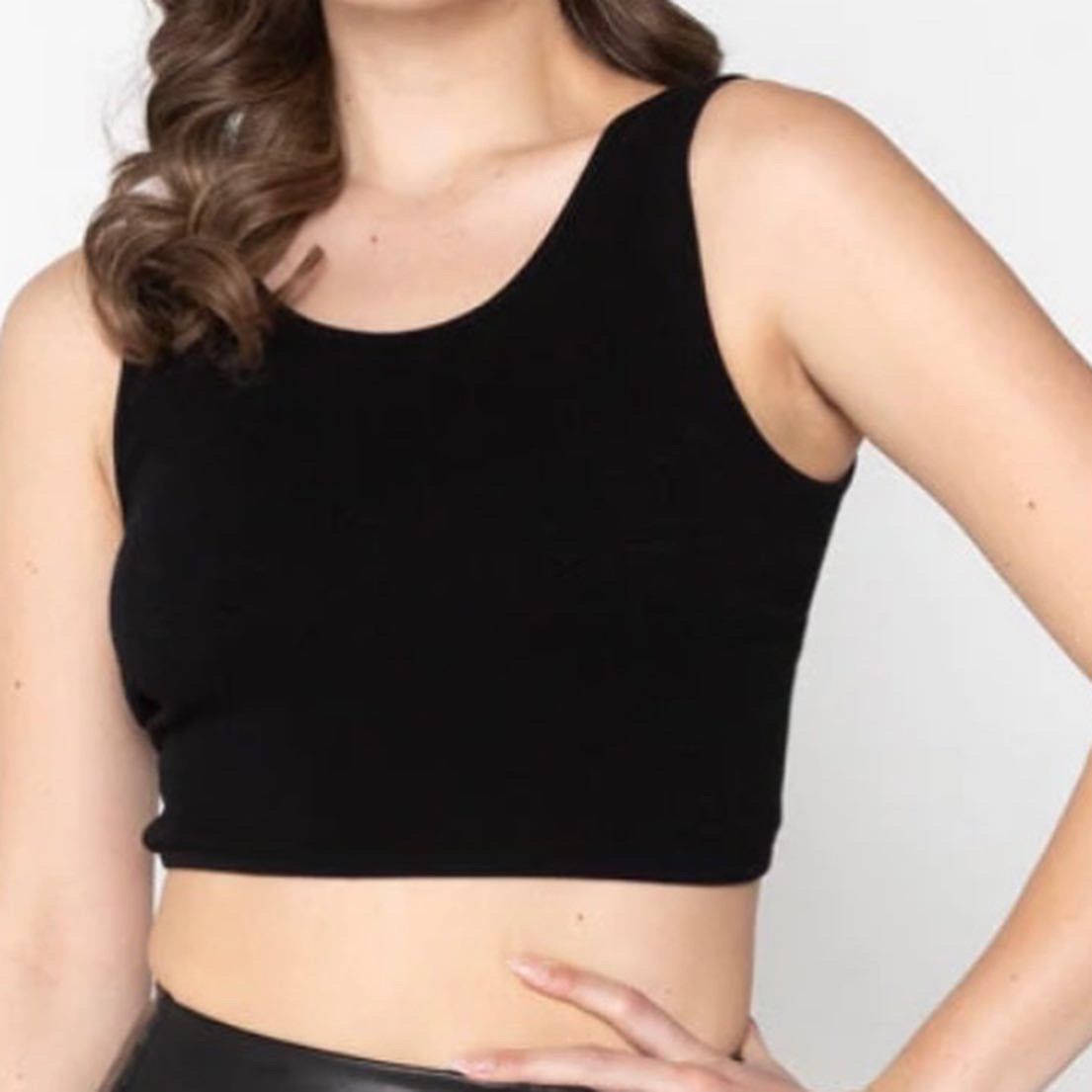 Twisted reversible bamboo crop top